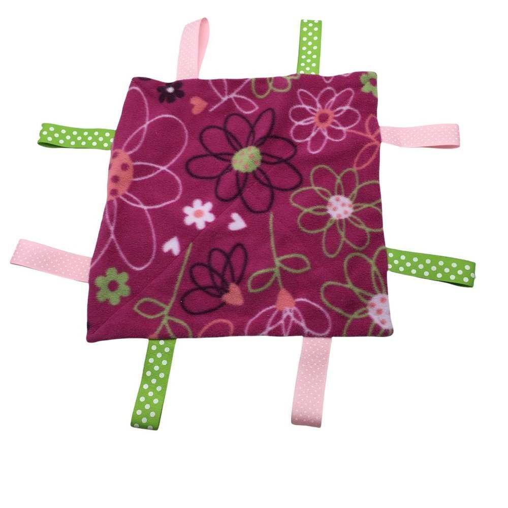 Baby‎ Security Blanket Tags 10" x 10" Lovey Soft Floral